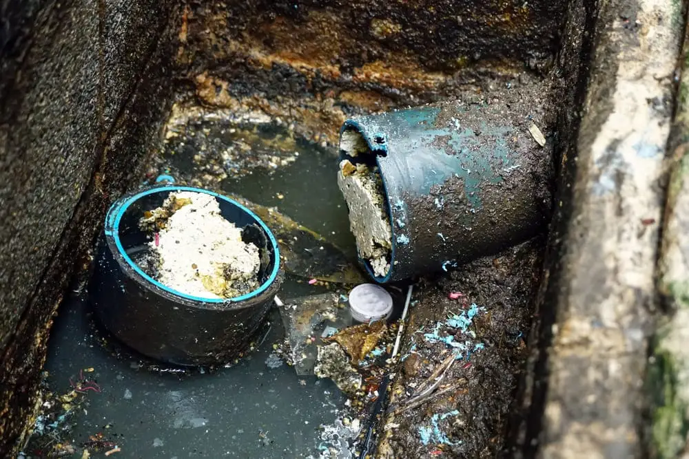 Débouchage Tournai : Les tuyaux d'égout qui sont bouchés de graisse. mise au point sélective du gras.