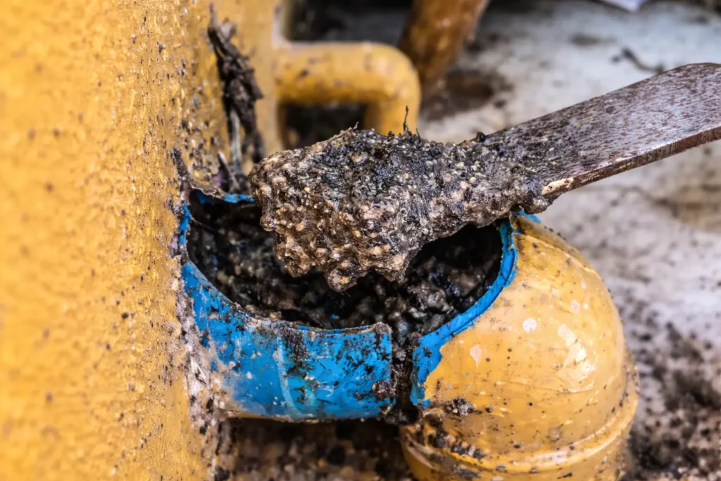 intervention de débouchage de canalisation avec extraction des déchets à Bruxelles