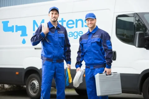 Équipe professionnelle de débouchage à Bruxelles en urgence près de chez vous avec leur véhicule.